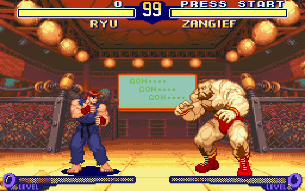 Street Fighter Alpha 2 - SNES game screenshot (1996) by Capcom